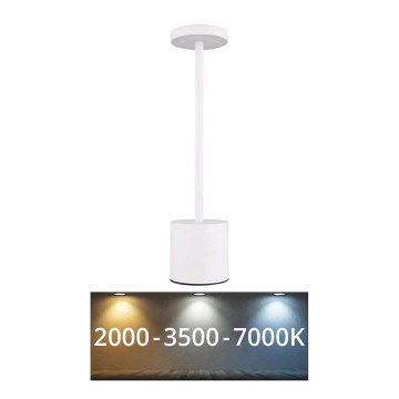 Globo - LED regulējama pieskāriena galda lampa LED/1,2W/3,7V 2000K/3500K/7000K 1200 mAh USB balta