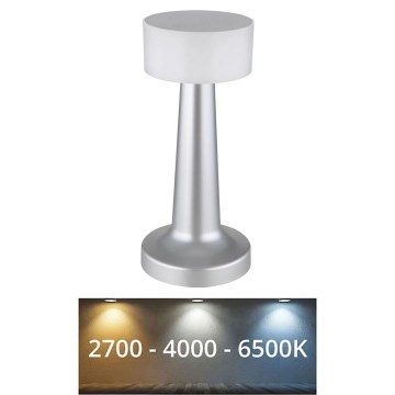 Globo - LED regulējama pieskāriena galda lampa LED/1W/3,7V 2700K/4000K/6500K 800 mAh USB matēts hroms