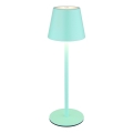 Globo - LED regulējama skārienjutīga uzlādējama āra galda lampa 3 vienā LED/3W/5V 3000/4000/5000K IP54 1800 mAh piparmētru zaļa