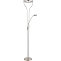 Globo - LED regulējamā stāvlampa LED/20W/230V + LED/4W 3000K matēts hroms