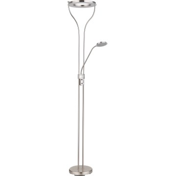 Globo - LED regulējamā stāvlampa LED/20W/230V + LED/4W 3000K matēts hroms
