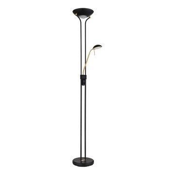 Globo - LED regulējama stāvlampa LED/20W/230V + LED/5,5W 3000K melna/zelta