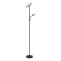 Globo - LED regulējama stāvlampa LED/20W/230V+ LED/5W 3000/4000/6500K melna