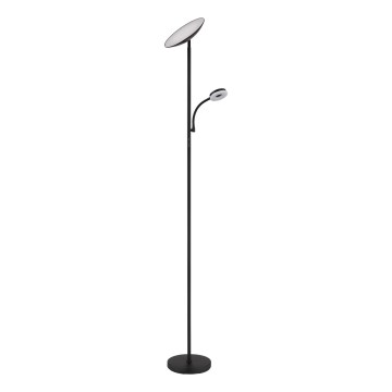 Globo - LED regulējama stāvlampa LED/20W/230V+ LED/5W 3000/4000/6500K melna