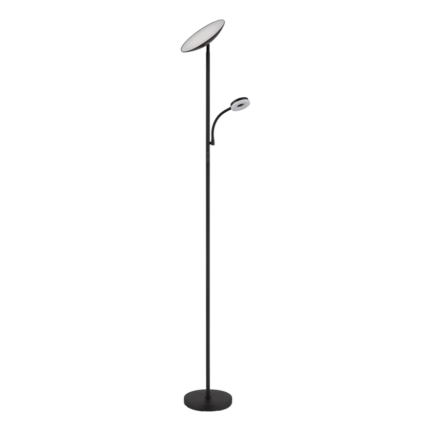 Globo - LED regulējama stāvlampa LED/20W/230V+ LED/5W 3000/4000/6500K melna