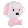 Globo - LED regulējama uzlādējama bērnu nakts lampa LED/1W/5V 500 mAh rozā