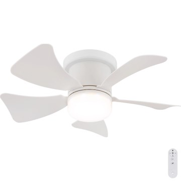 Globo - LED Regulējams griestu ventilators LED/10W/230V 3000-6500K balta + tālvadības pults