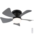 Globo - LED Regulējams griestu ventilators LED/10W/230V 3000-6500K pelēks + tālvadības pults