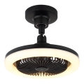 Globo - LED regulējams griestu ventilators LED/20W/230V 3000-6500K melns + tālvadība