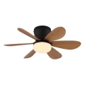 Globo - LED regulējams griestu ventilators LED/5W/230V 2700-6500K brūns + tālvadības pults