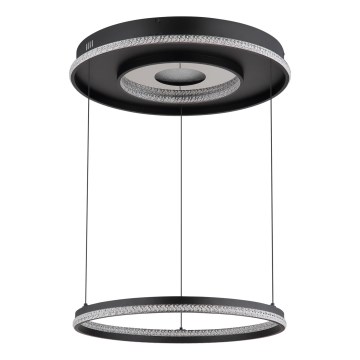 Globo - LED regulējams lustra ar kabeli LED/54W/230V 2700-6500K diametrs 60 cm melns + tālvadības pults