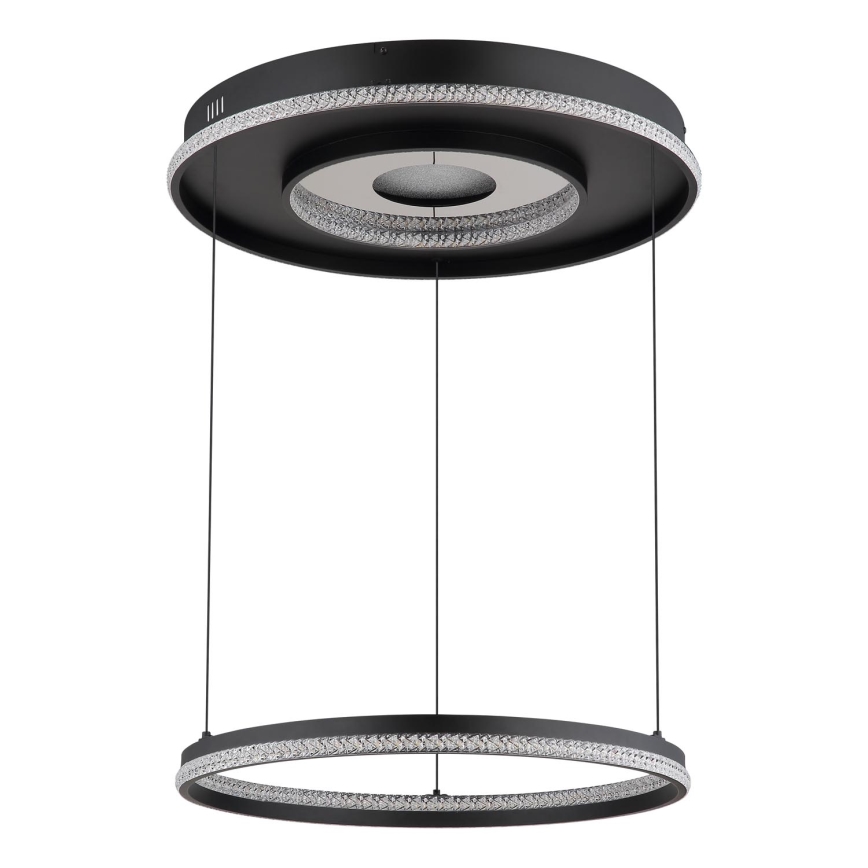 Globo - LED regulējams lustra ar kabeli LED/54W/230V 2700-6500K diametrs 60 cm melns + tālvadības pults
