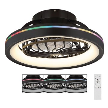Globo - LED RGB Aptumšojama griestu ventilators LED/40W/230V 2700-6500K + tālvadības pults
