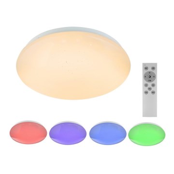 Globo - LED RGB ar regulējamu spilgtumu griestu gaismeklis LED/12W/230V + LED/3W + ar tālvadības pulti