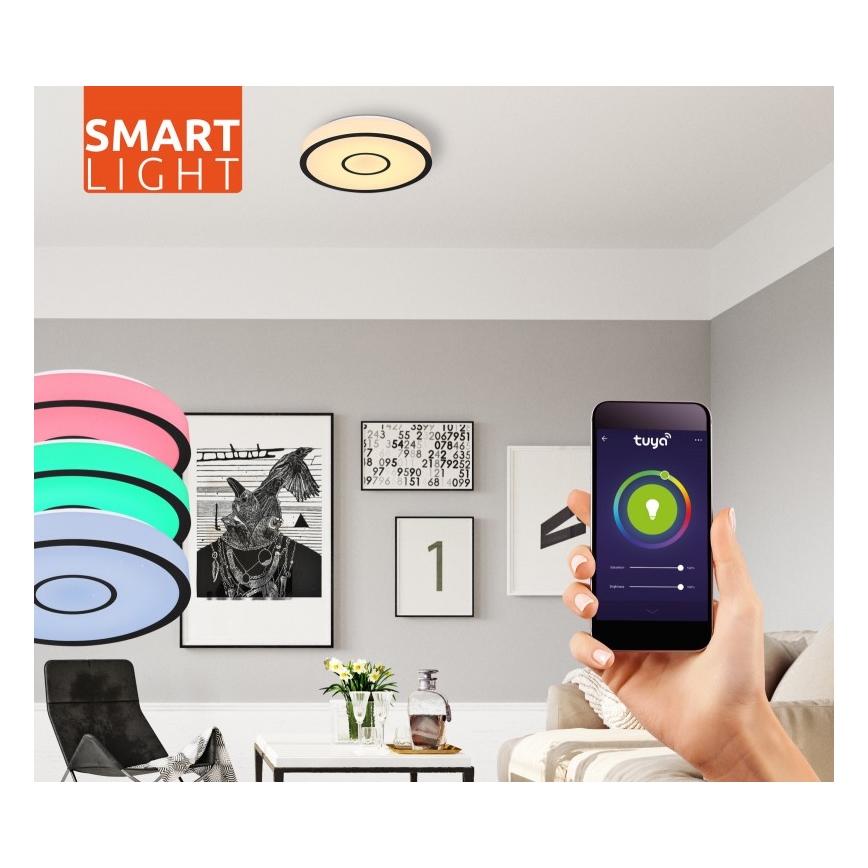 Globo - LED RGB Vannas istabas aptumšojama lampa LED/30W/230V IP44 Wi-Fi Tuya + tālvadības pults