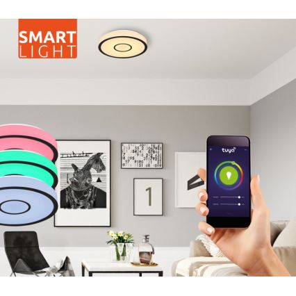 Globo- LED RGB Vannas istabas regulējama gaismeklis LED/30W/230V IP44 Wi-Fi Tuya + tālvadība
