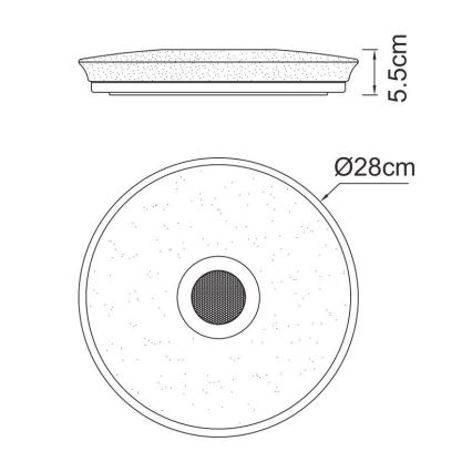 Globo - LED RGBW Aptumšojama vannas istabas lampa ar skaļruni LED/18W/230V 3000-6500K IP44 + tālvadības pults