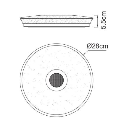 Globo - LED RGBW Aptumšojama vannas istabas lampa ar skaļruni LED/18W/230V 3000-6500K IP44 + tālvadības pults
