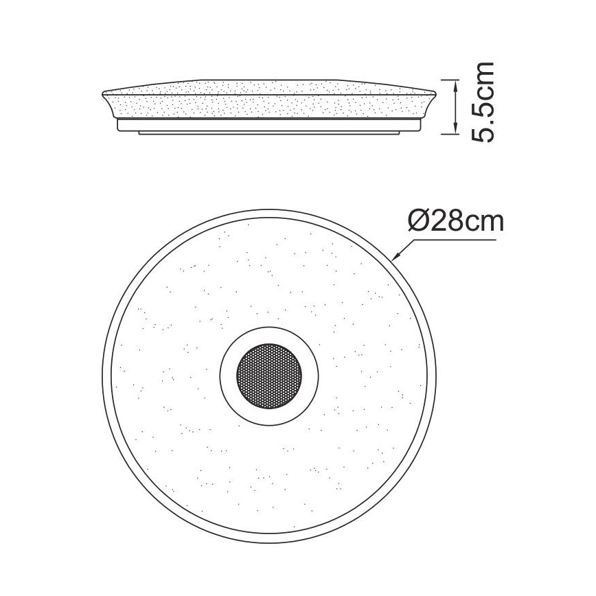 Globo - LED RGBW Aptumšojama vannas istabas lampa ar skaļruni LED/18W/230V 3000-6500K IP44 + tālvadības pults