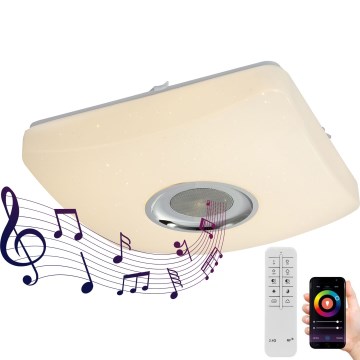 Globo - LED RGBW Aptumšojama lampa ar skaļruni LED/18W/230V 3000-6000K + tālvadības pults