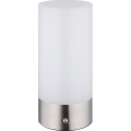 Globo - LED RGBW Aptumšojama skārienvadāma āra galda lampa LED/1,8W/5V 1500 mAh IP44 matēts hroms