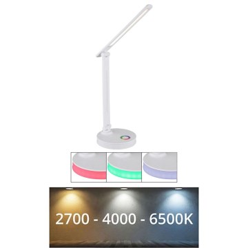 Globo - LED RGBW Aptumšojama skārienvadāma galda lampa LED/5W/230V + LED/2W 2700K/4000K/6500K balta