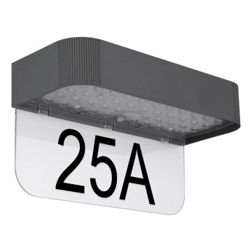 Globo - LED saules mājas numura apgaismojums, 6W/3,7V, IP54, 1800 mAh