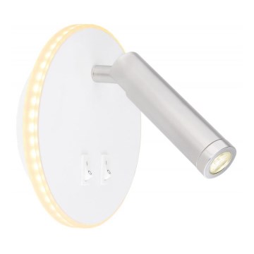 Globo - LED Sienas starmetis LED/6W + LED/1W/230V