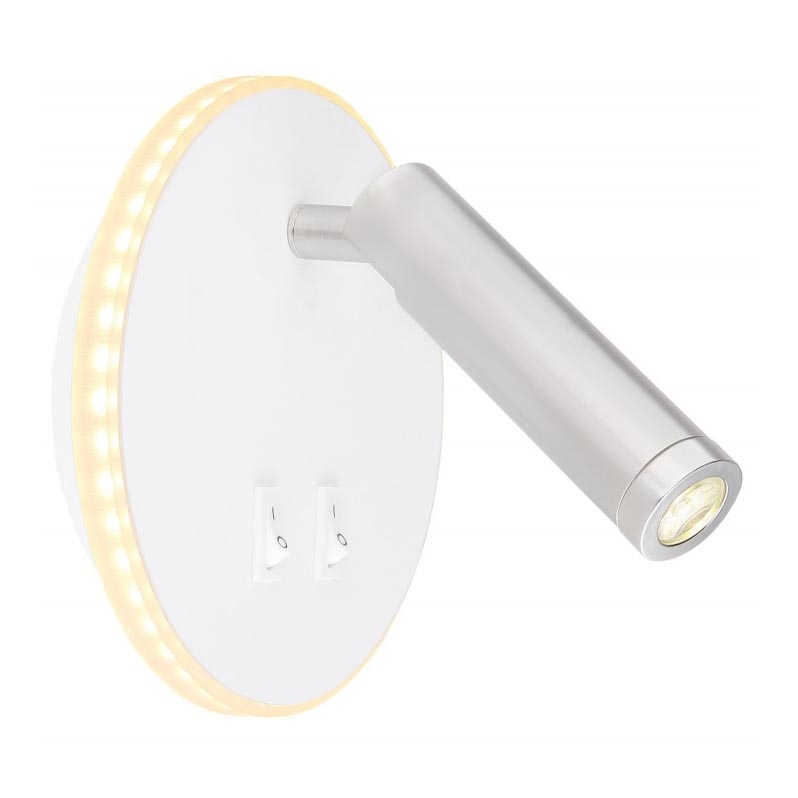 Globo - LED Sienas starmetis LED/6W + LED/1W/230V
