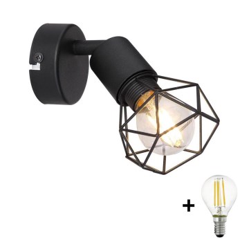 Globo - LED Sienas starmetis XARA 1xE14/5W/230V melns