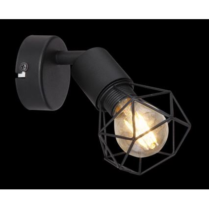 Globo - LED Sienas starmetis 1xE14/6W/230V melna