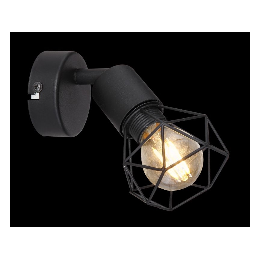 Globo - LED Sienas starmetis 1xE14/6W/230V melna