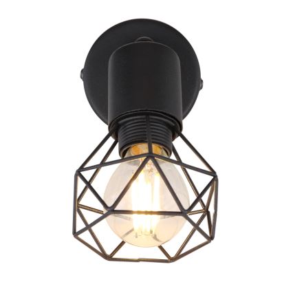 Globo - LED Sienas starmetis 1xE14/6W/230V melna