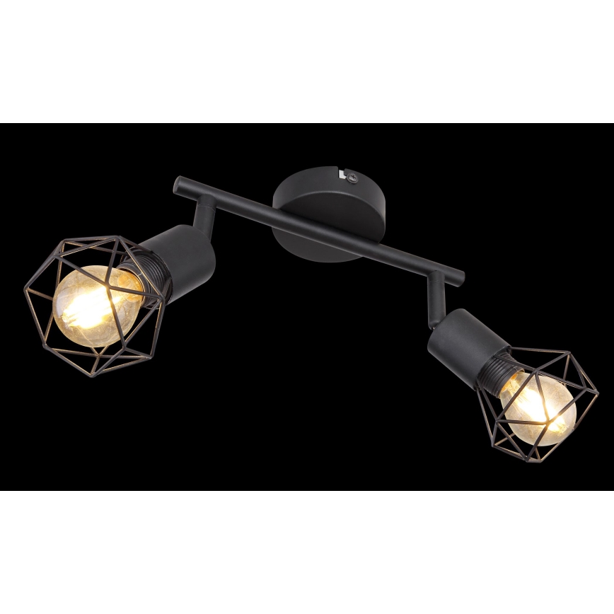 Globo - LED Starmetis 2xE14/6W/230V melna