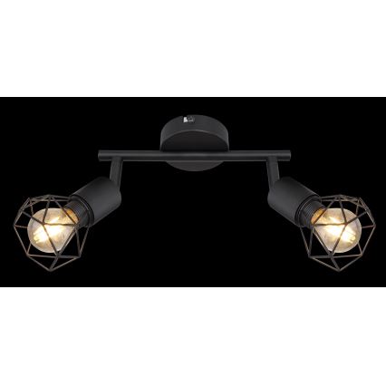 Globo - LED Starmetis 2xE14/6W/230V melna