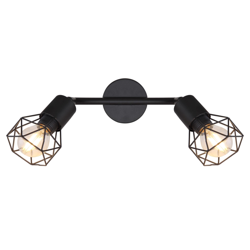 Globo - LED Starmetis 2xE14/6W/230V melna