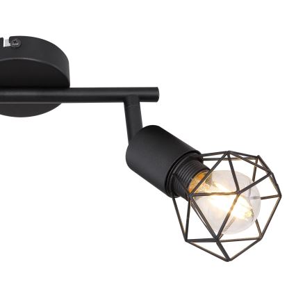 Globo - LED Starmetis 2xE14/6W/230V melna