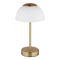 Globo - LED uzlādējamā galda lampa ar regulējamu spilgtumu LED/2,5W/5V 1800 mAh 2700K/4000K/6500K misiņš