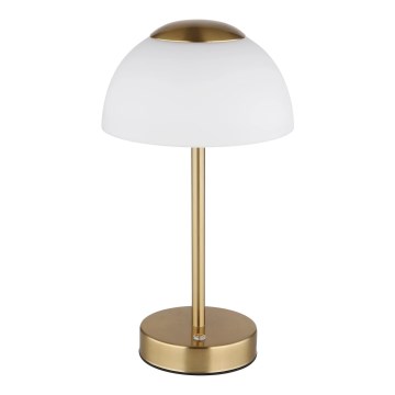 Globo - LED uzlādējamā galda lampa ar regulējamu spilgtumu LED/2,5W/5V 1800 mAh 2700K/4000K/6500K misiņš