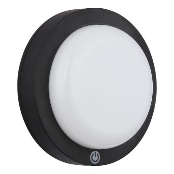 Globo - LED Uzlādējama Skārienvadāma sienas lampa LED/1,2W/3,7V d. 15 cm 1800 mAh melna