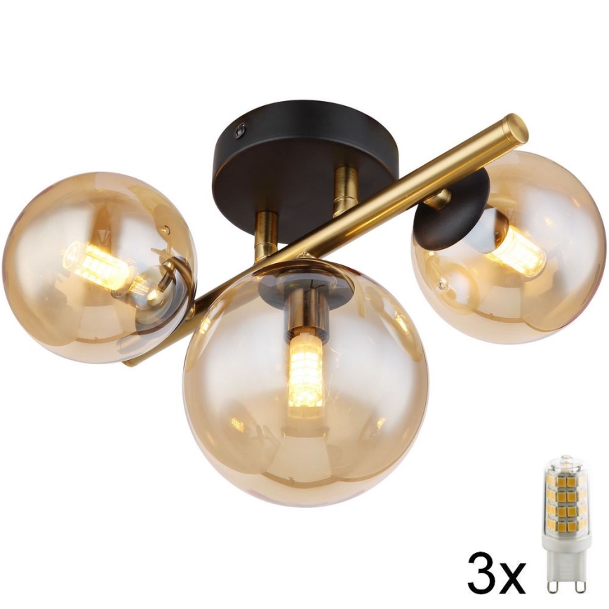 Globo - LED Virsapmetuma lustra RIHA 3xG9/3,5W/230V misiņš