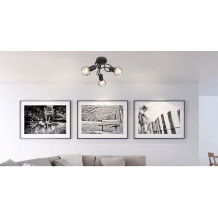 Globo - LED Virsapmetuma lustra 3xE14/6W/230V melna