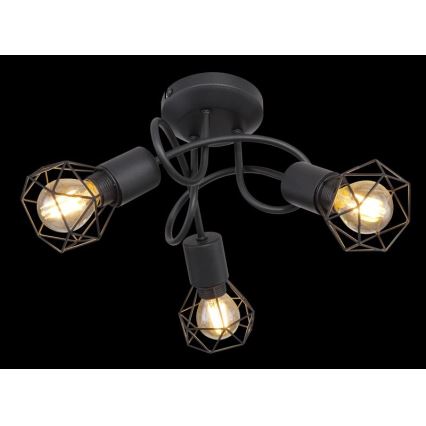Globo - LED Virsapmetuma lustra 3xE14/6W/230V melna