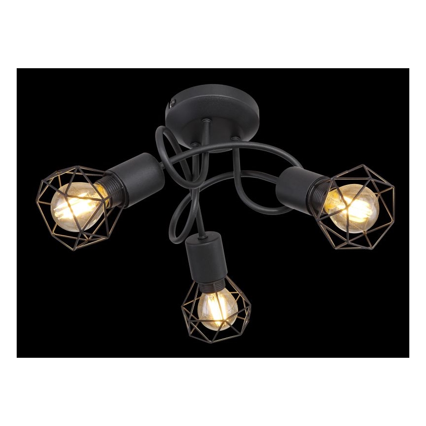 Globo - LED Virsapmetuma lustra 3xE14/6W/230V melna