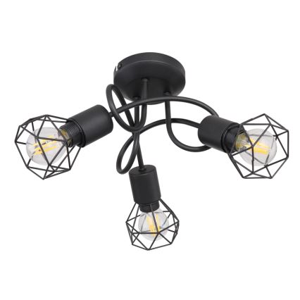 Globo - LED Virsapmetuma lustra 3xE14/6W/230V melna