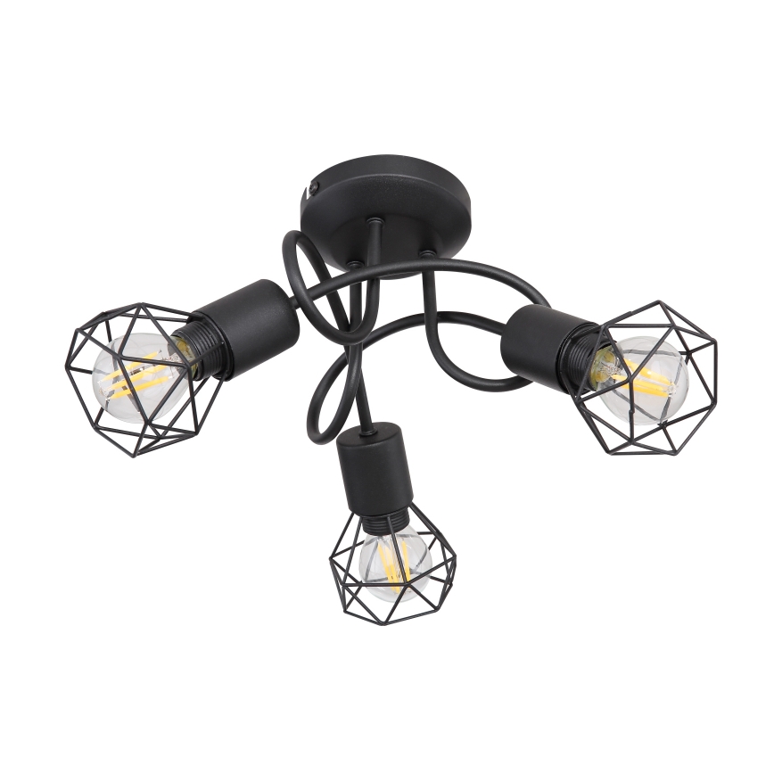 Globo - LED Virsapmetuma lustra 3xE14/6W/230V melna