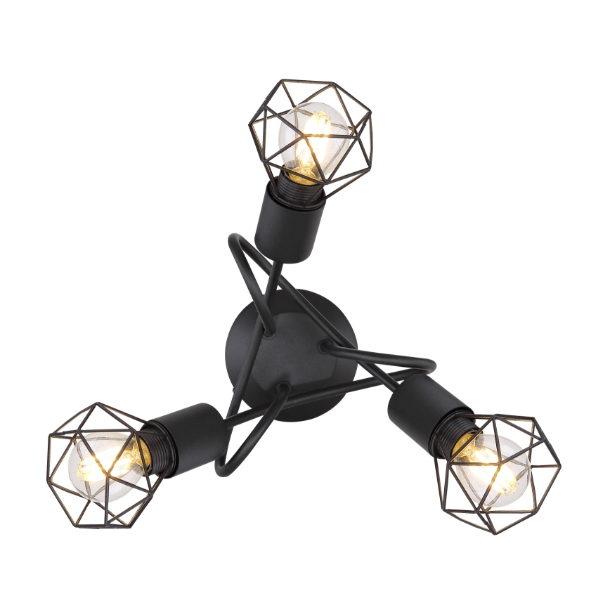 Globo - LED Virsapmetuma lustra 3xE14/6W/230V melna