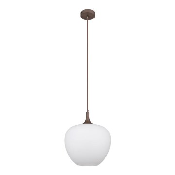 Globo - Lustra ar auklu 1xE27/60W/230V d. 29 cm balta/brūna