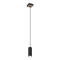 Globo - Lustra ar auklu 1xGU10/35W/230V melna/brūna