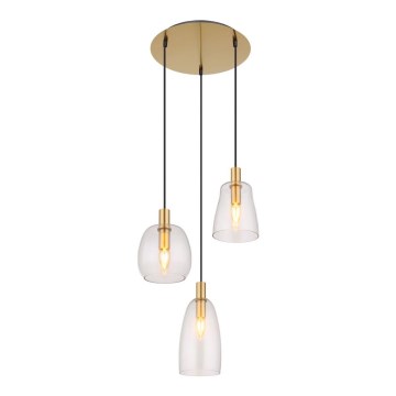 Globo - Lustra ar auklu 3xE14/40W/230V d. 43 cm misiņš